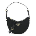 Re-Nylon Spazzolato Mini Arque Shoulder Bag Black