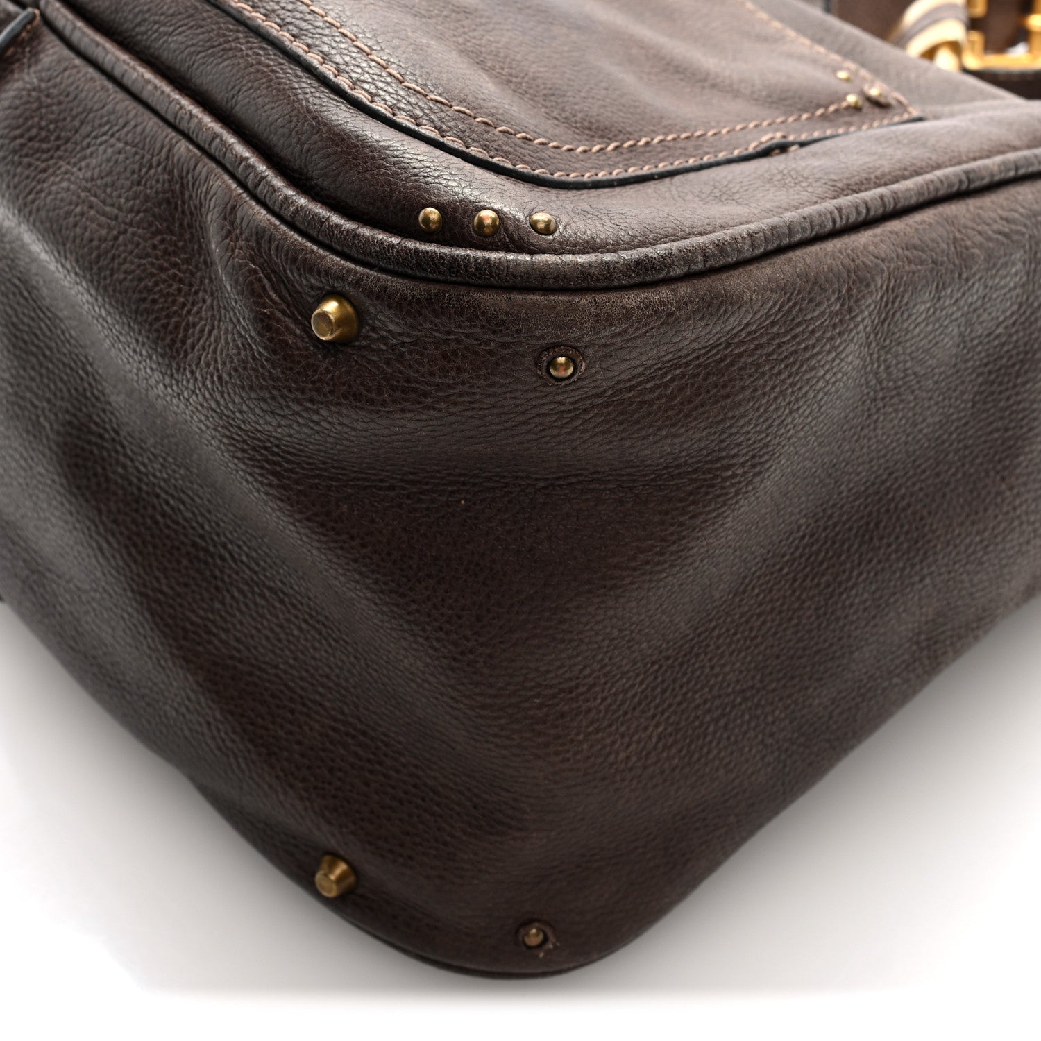 Calfskin Paddington Hobo Brown
