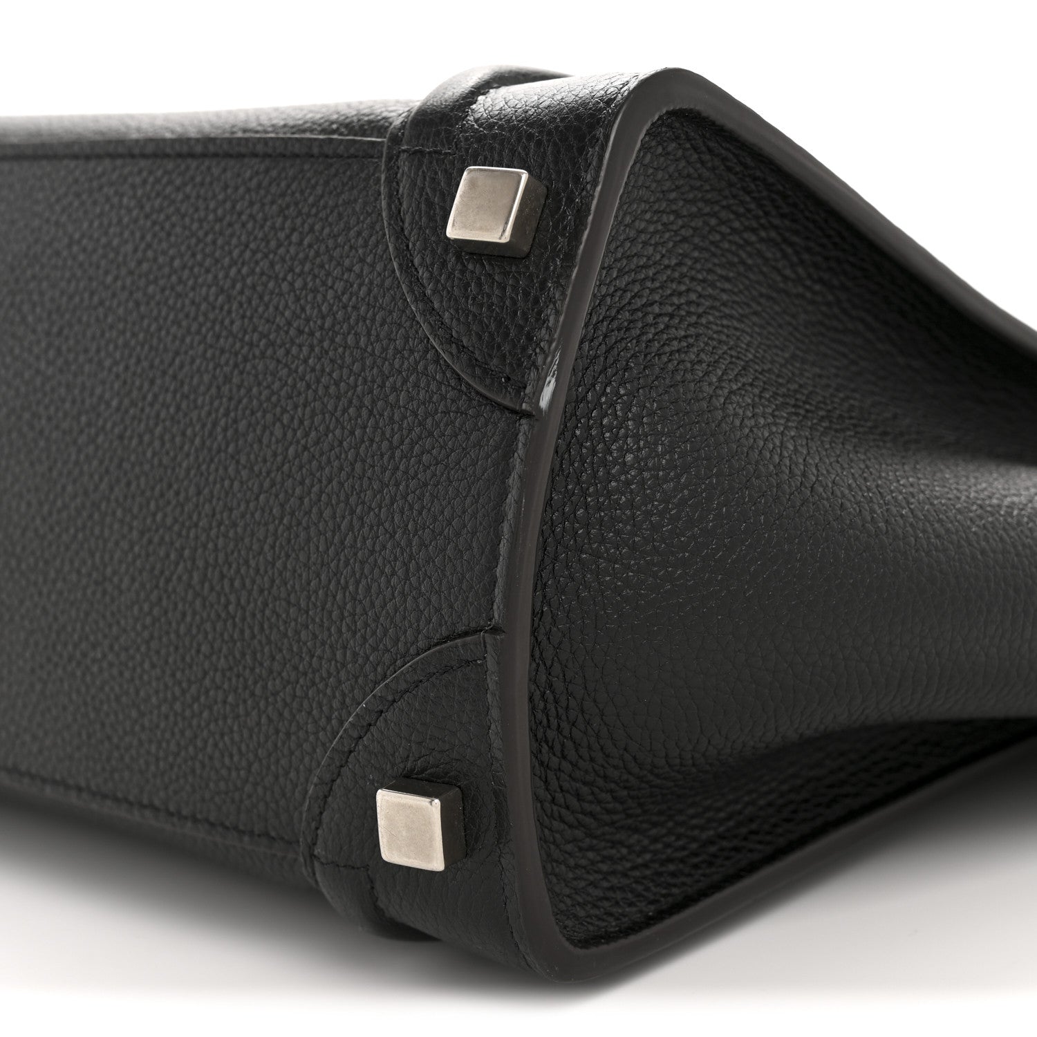 Drummed Calfskin Micro Luggage Black