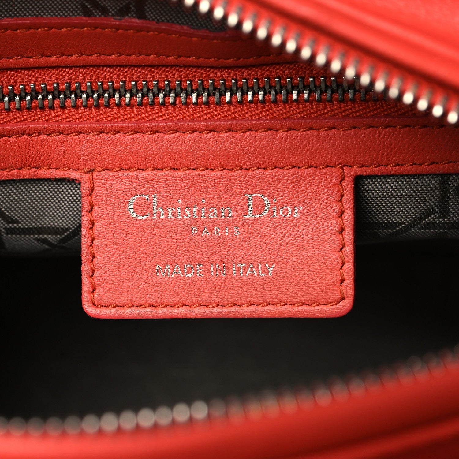 Lambskin Cannage Medium Lady Dior Coral