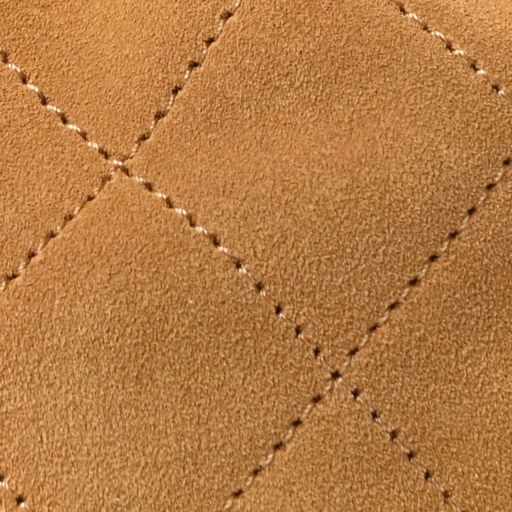 Suede Quilted Medium Chanel 25 Handbag Beige
