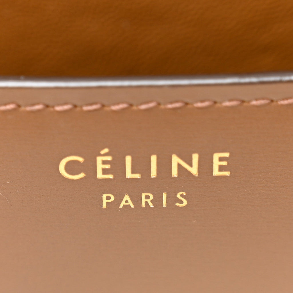 Box Calfskin Medium Classic Box Flap Bag Camel