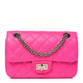 Goatskin Quilted 2.55 Reissue Mini Flap Fluorescent Pink