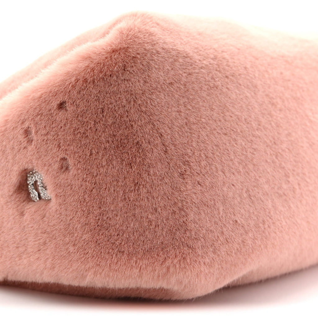 Faux Fur Mini Scrunchie Bag Pink