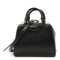 Tumbled Buffalo Nano Antigona Cube Bag Black