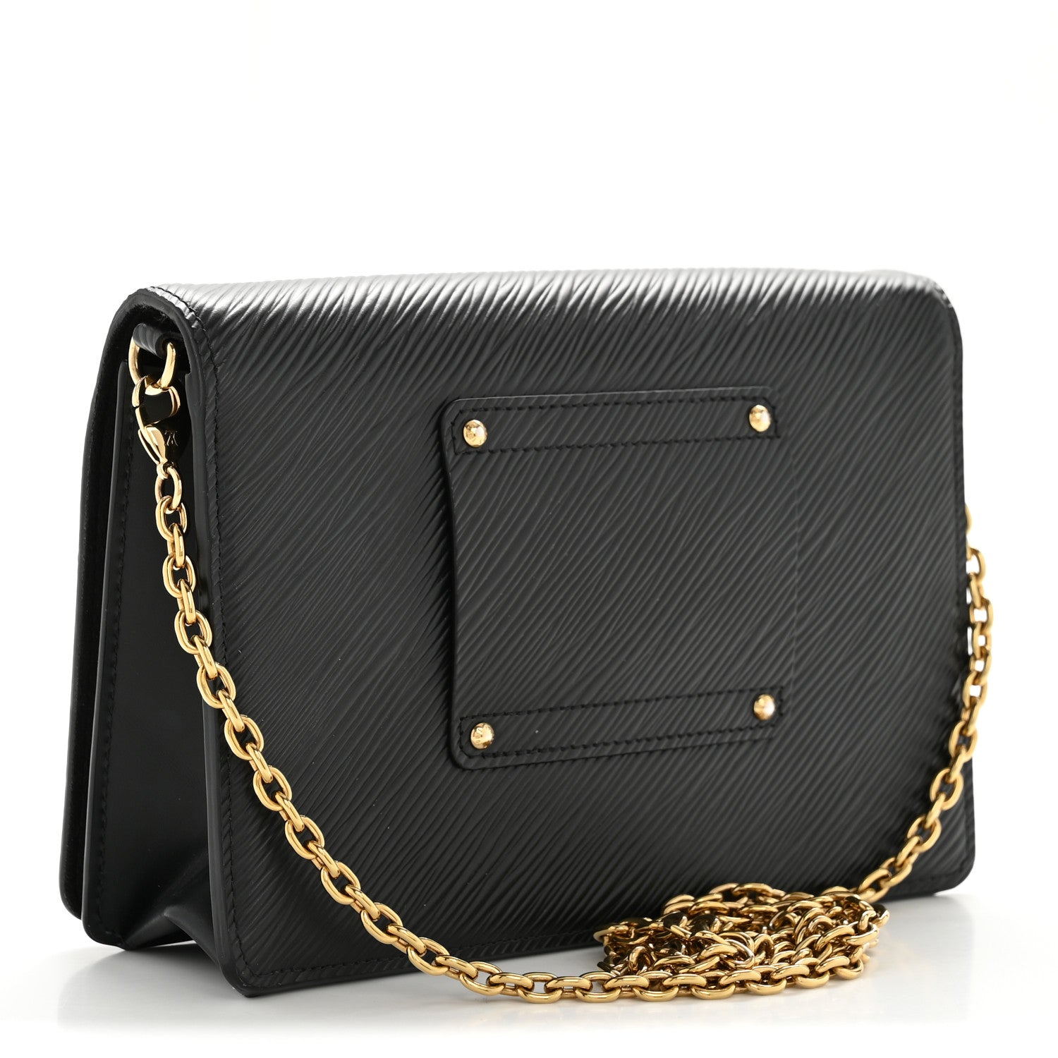 Epi Twist Belt Chain Wallet Black