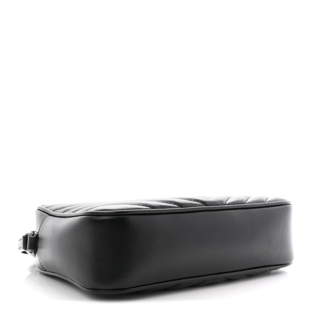 Calfskin Matelasse Monogram Monochrome Lou Camera Bag Black