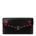 Calfskin Serpenti Forever Star Chain Wallet Black Red