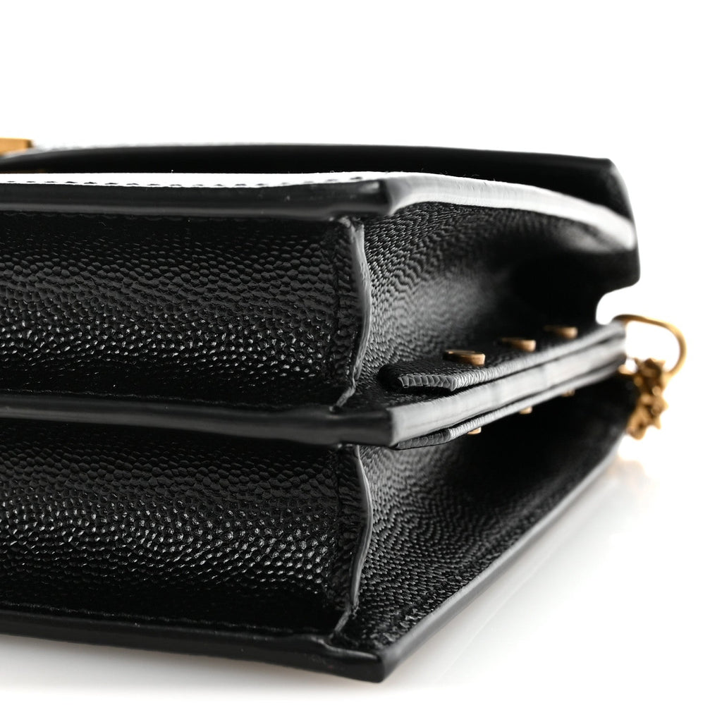 Grain De Poudre Monogram Cassandra Clasp Bag Black