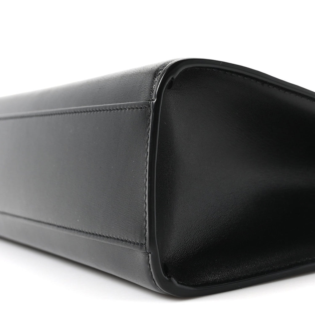 Smooth Calfskin Manhattan Shoulder Bag Black