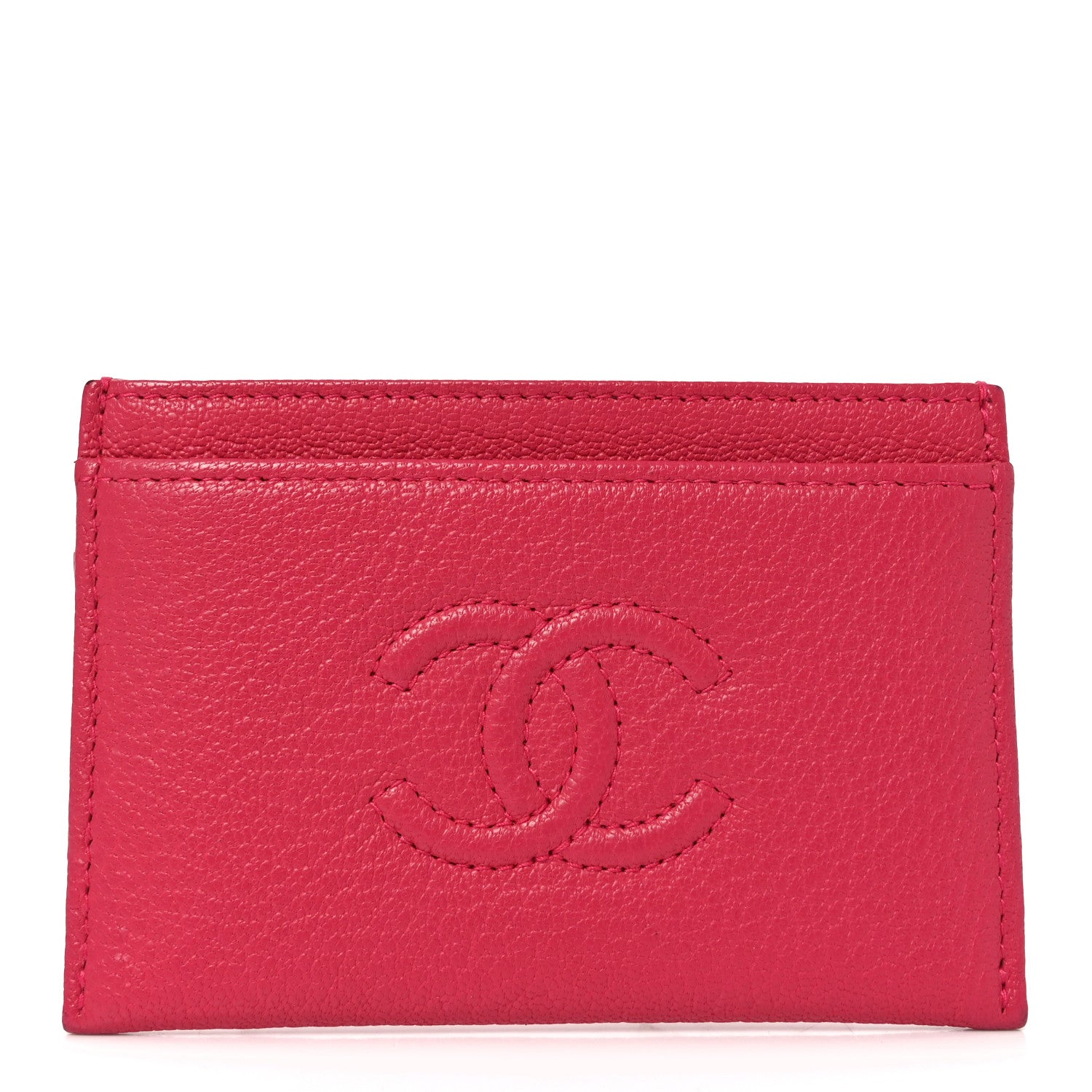Goatskin Timeless CC  Holder Fuchsia