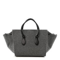 Felt Calfskin Medium Tie Knot Tote Grey Black