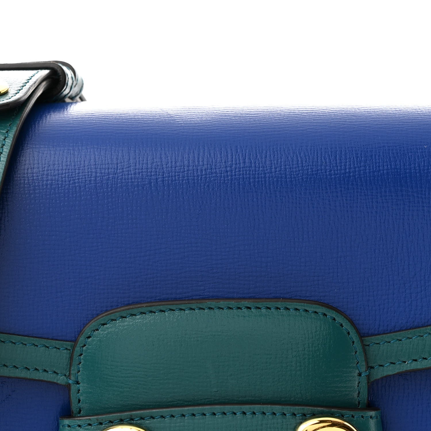 Azalea Calfskin Horsebit 1955 Shoulder Bag Imperial Blue Pavone