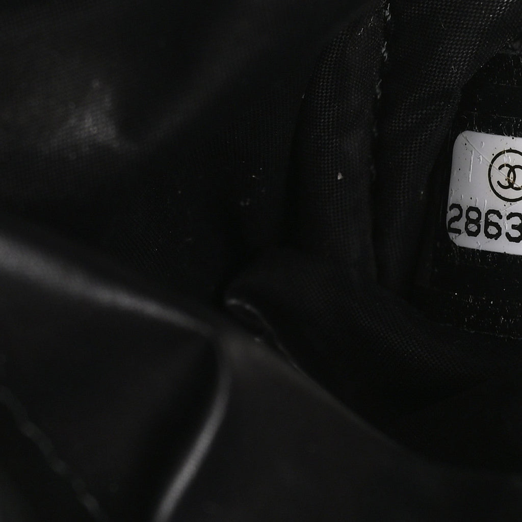 Nylon Tweed Quilted Small Coco Neige Snowflake Backpack Black