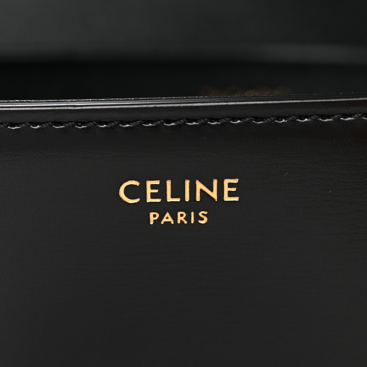 Shiny Calfskin Triomphe Shoulder Bag Black