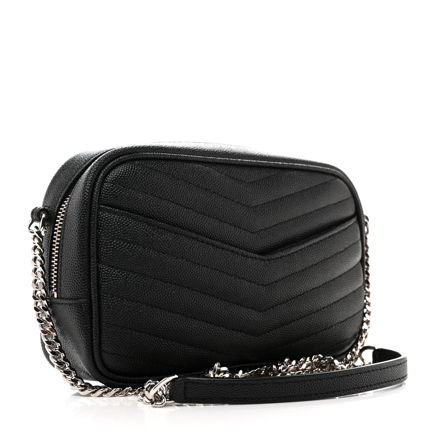 Grain De Poudre Matelasse Monogram Mini Lou Camera Bag Black