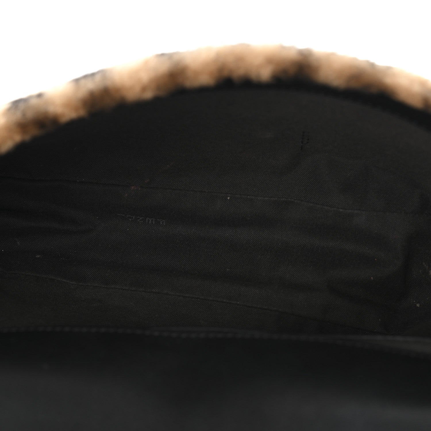 Shearling Vitello Dolce Macro FF 1974 Baguette Tobacco Black