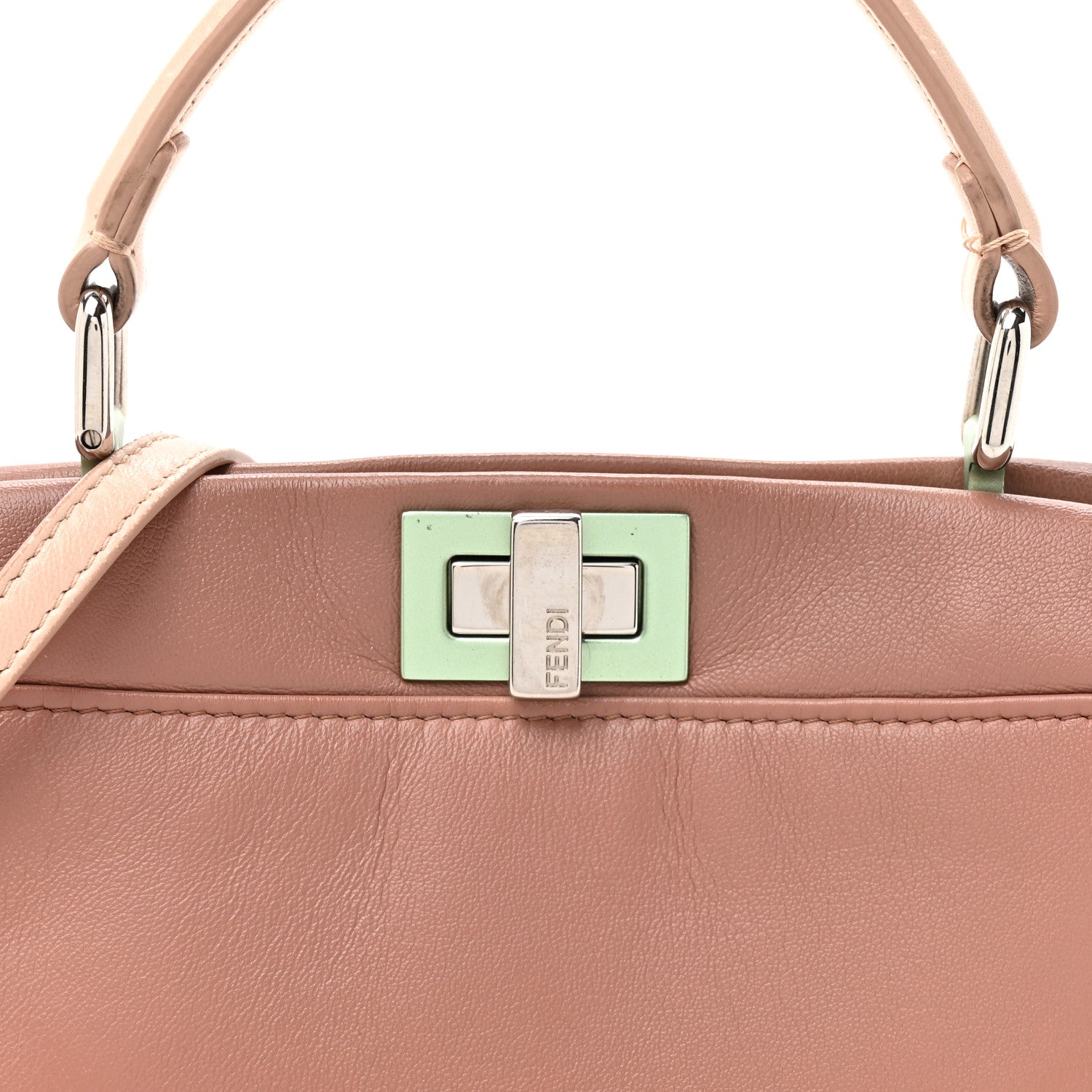 Nappa Colorblock Mini Peekaboo Iconic Satchel English Rose Plaster Oxigen