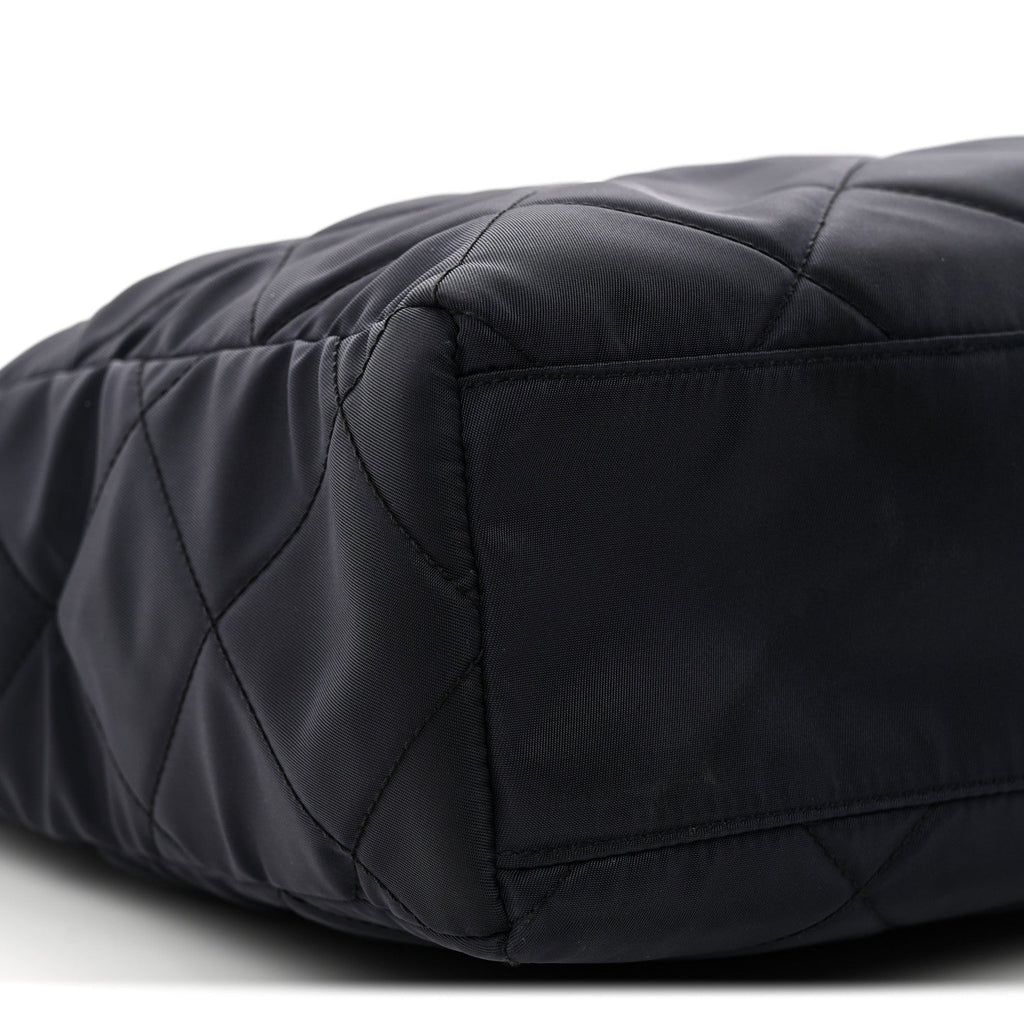 Nylon Tessuto Impuntu Quilted Tote Baltico
