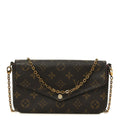 Monogram Pochette Felicie Chain Wallet Fuchsia