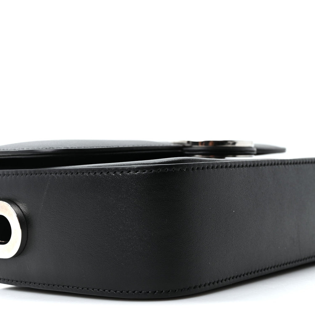 Senna Calfskin Petite GG Top Handle Shoulder Bag Black