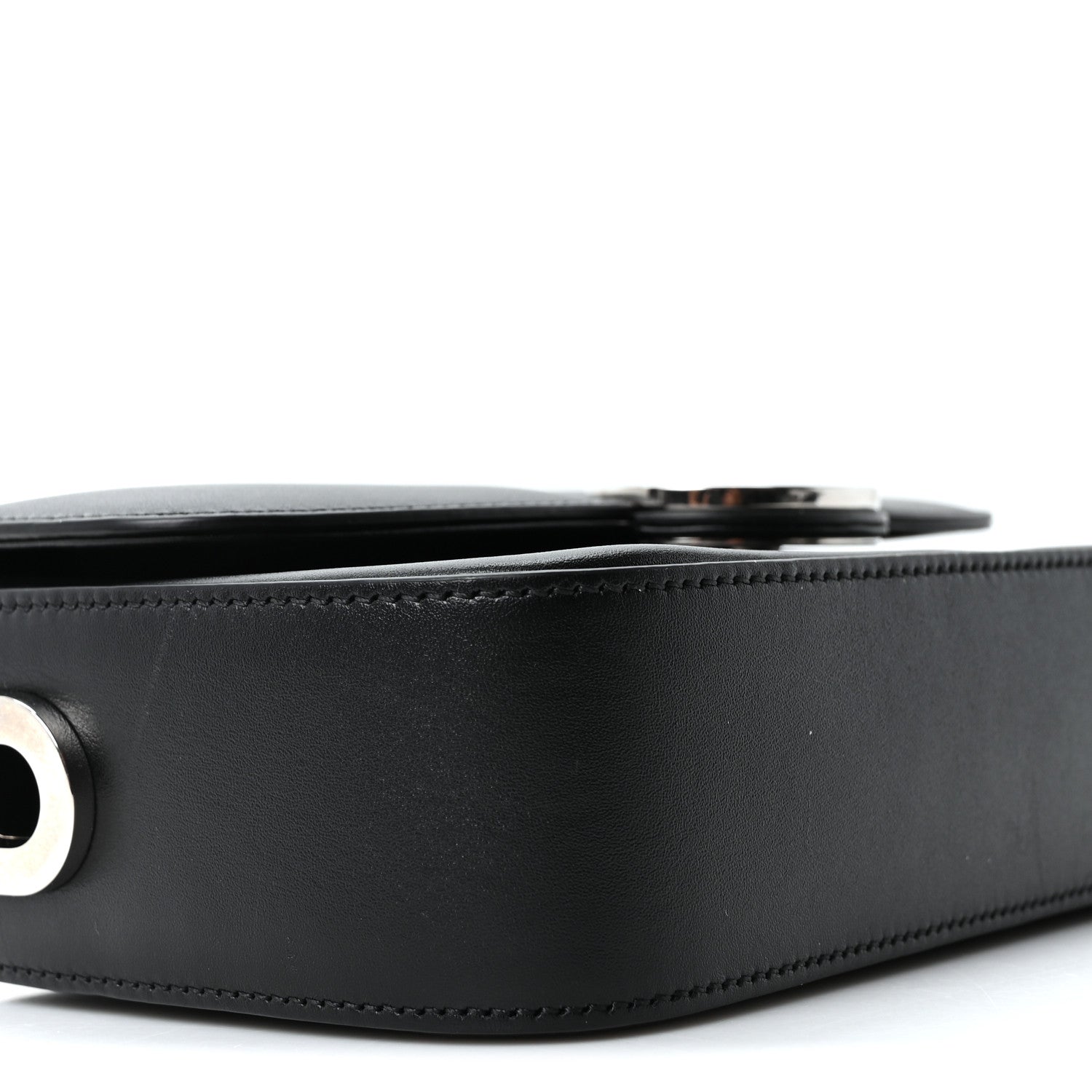 Senna Calfskin Petite GG Top Handle Shoulder Bag Black