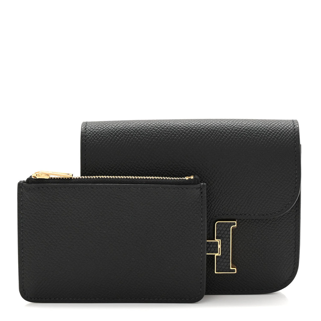 Epsom Lizard Constance Slim Wallet Black