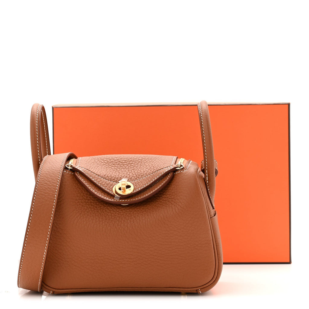 Taurillon Clemence Mini Lindy 20 Gold