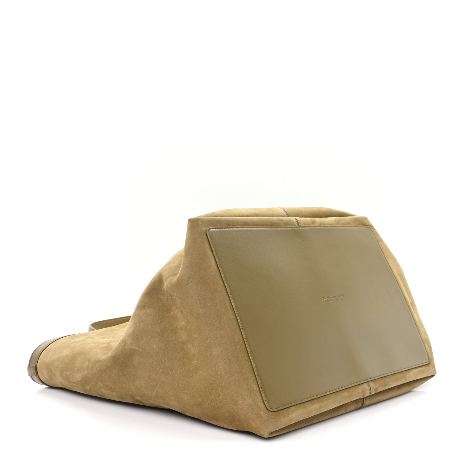 Suede Nappa Intrecciato Large Flip Flap Tote Mud