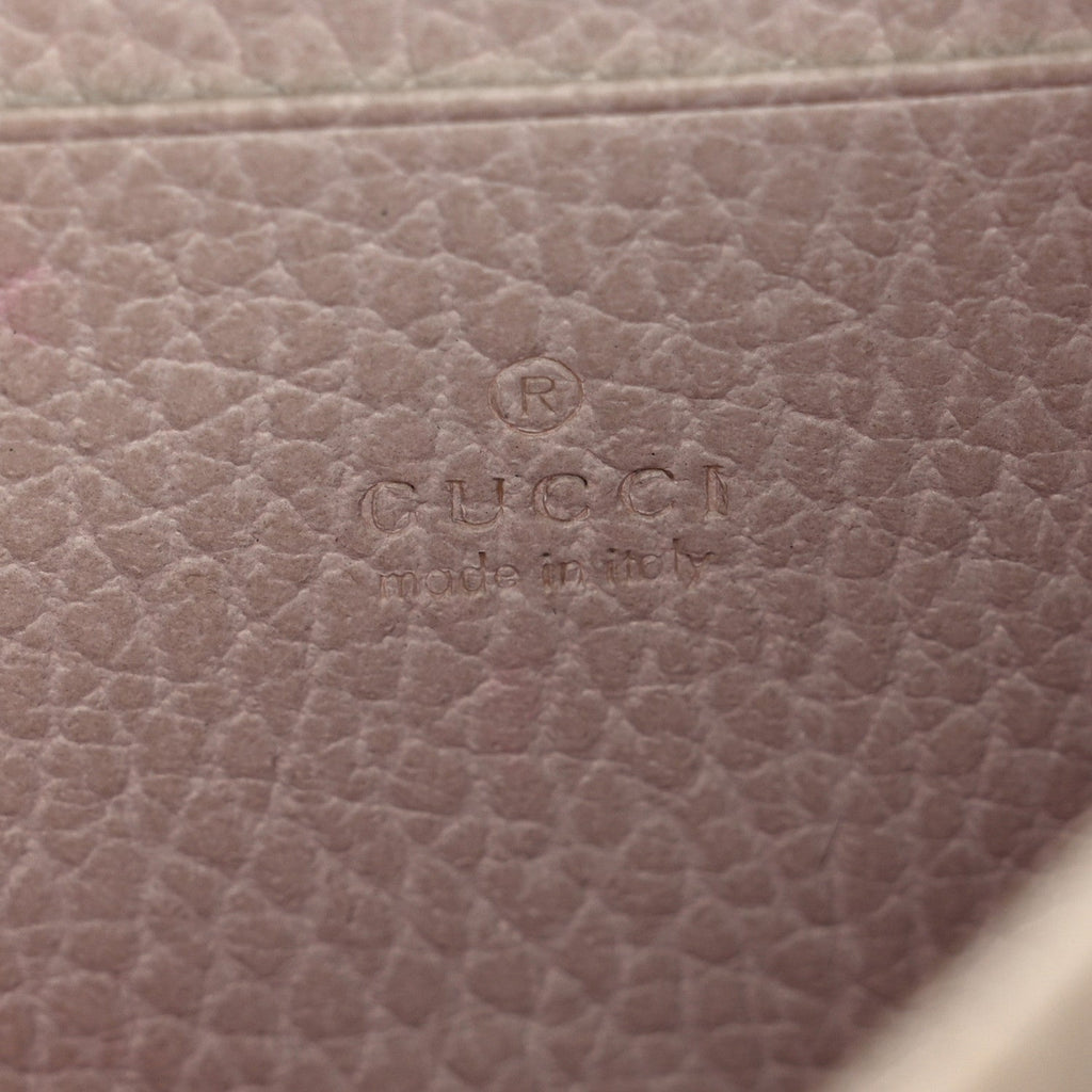 Dollar Calfskin Mini Dionysus Chain Wallet Mystic White