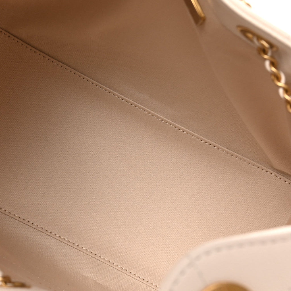 Caviar Quilted Small Chanel 25 Handbag White