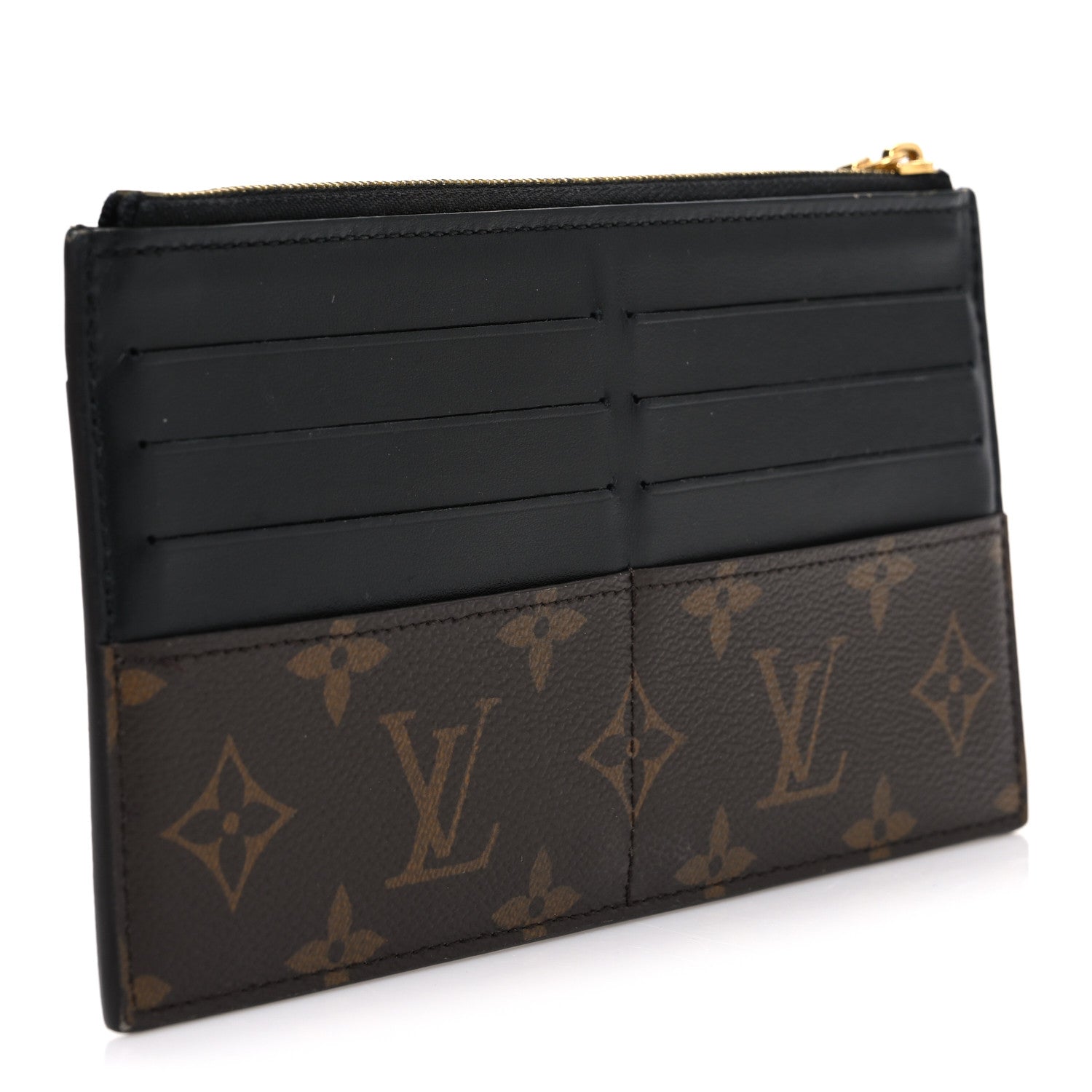 Monogram Slim Purse Black