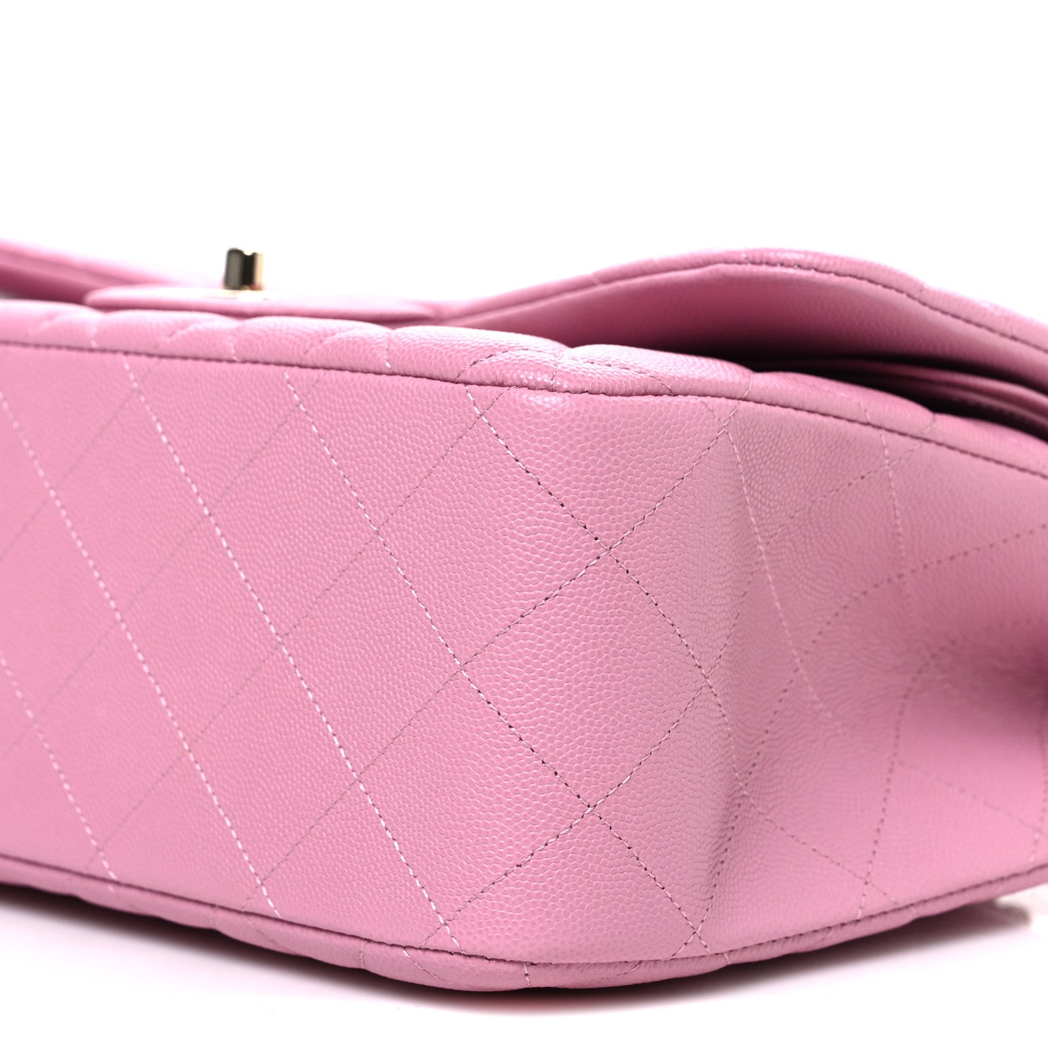 Caviar Quilted Jumbo Double Flap Pink