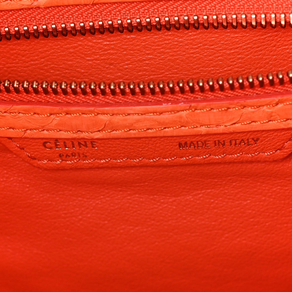 Snakeskin Mini Luggage Orange