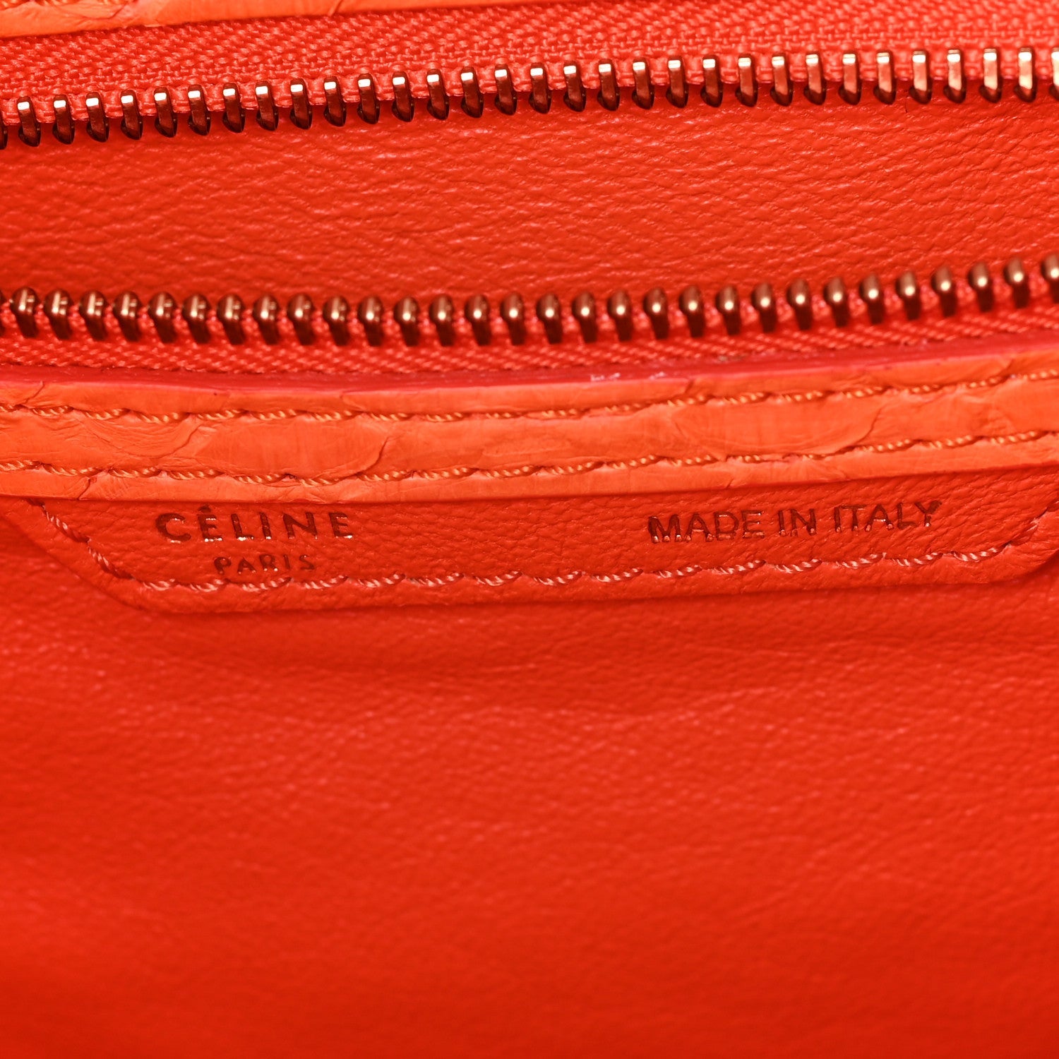 Snakeskin Mini Luggage Orange
