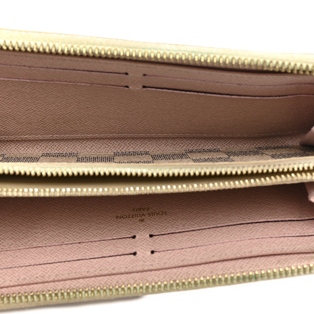 Damier Azur Clemence Wallet Rose Ballerine