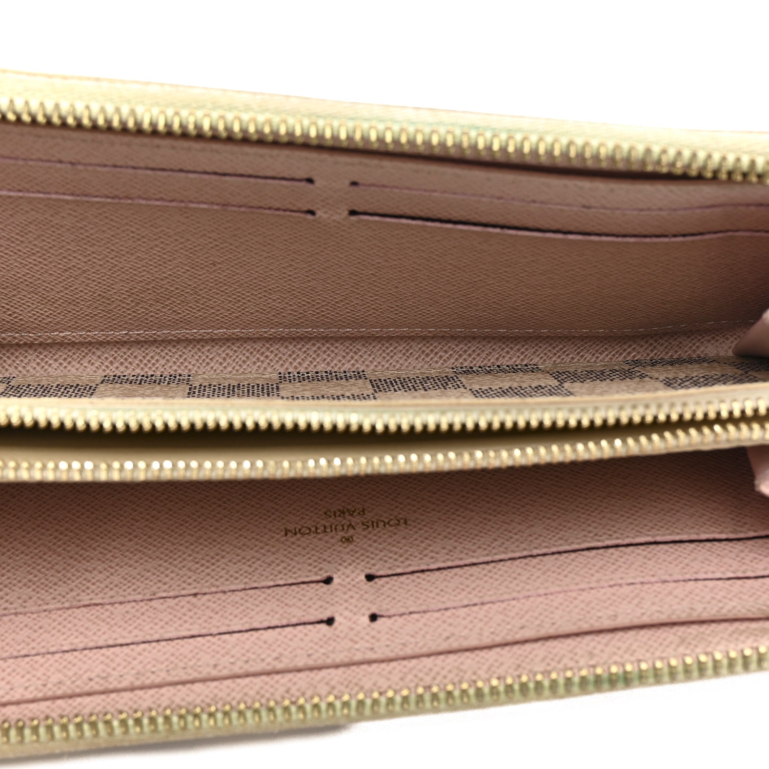 Damier Azur Clemence Wallet Rose Ballerine