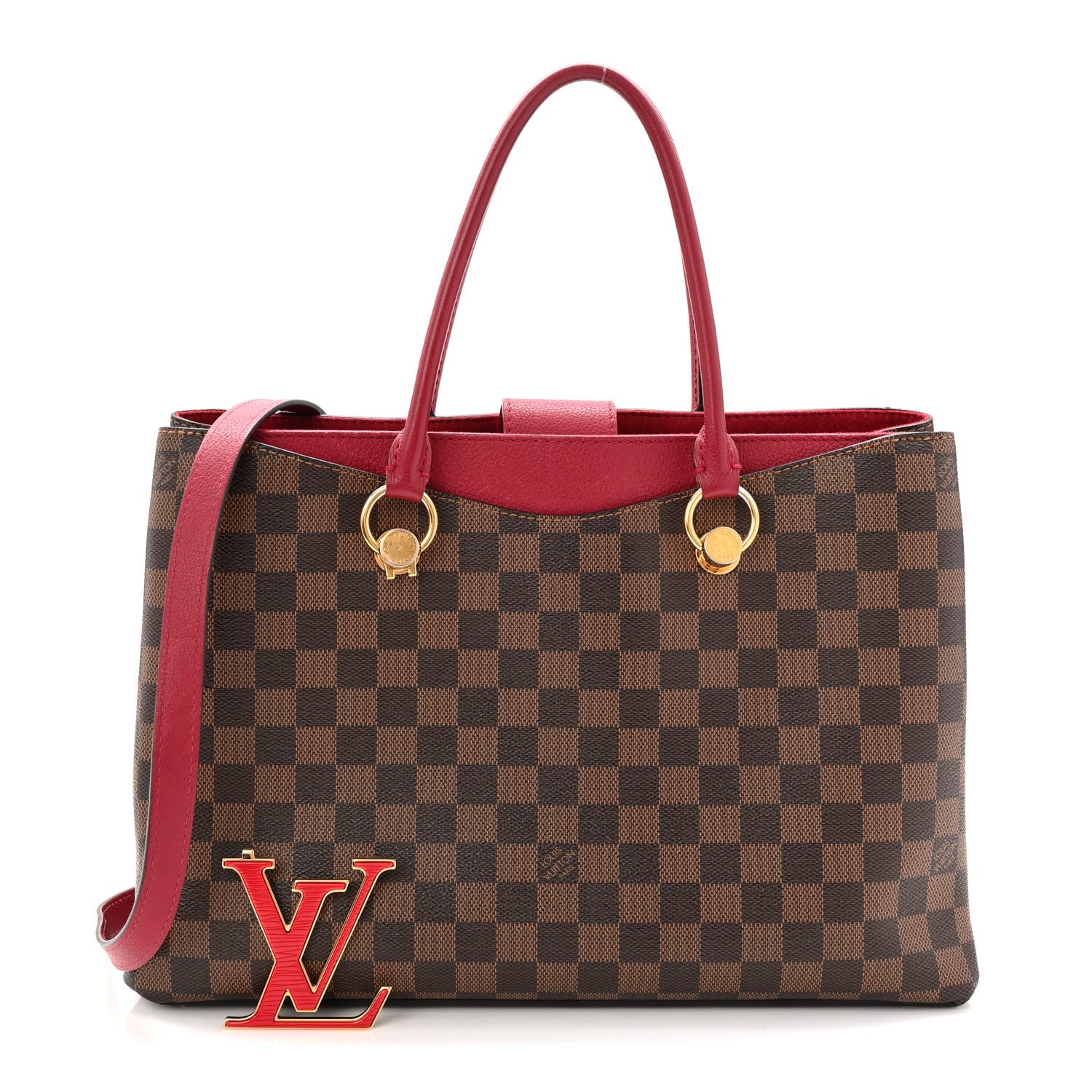 Damier Ebene LV Riverside Lie De Vin