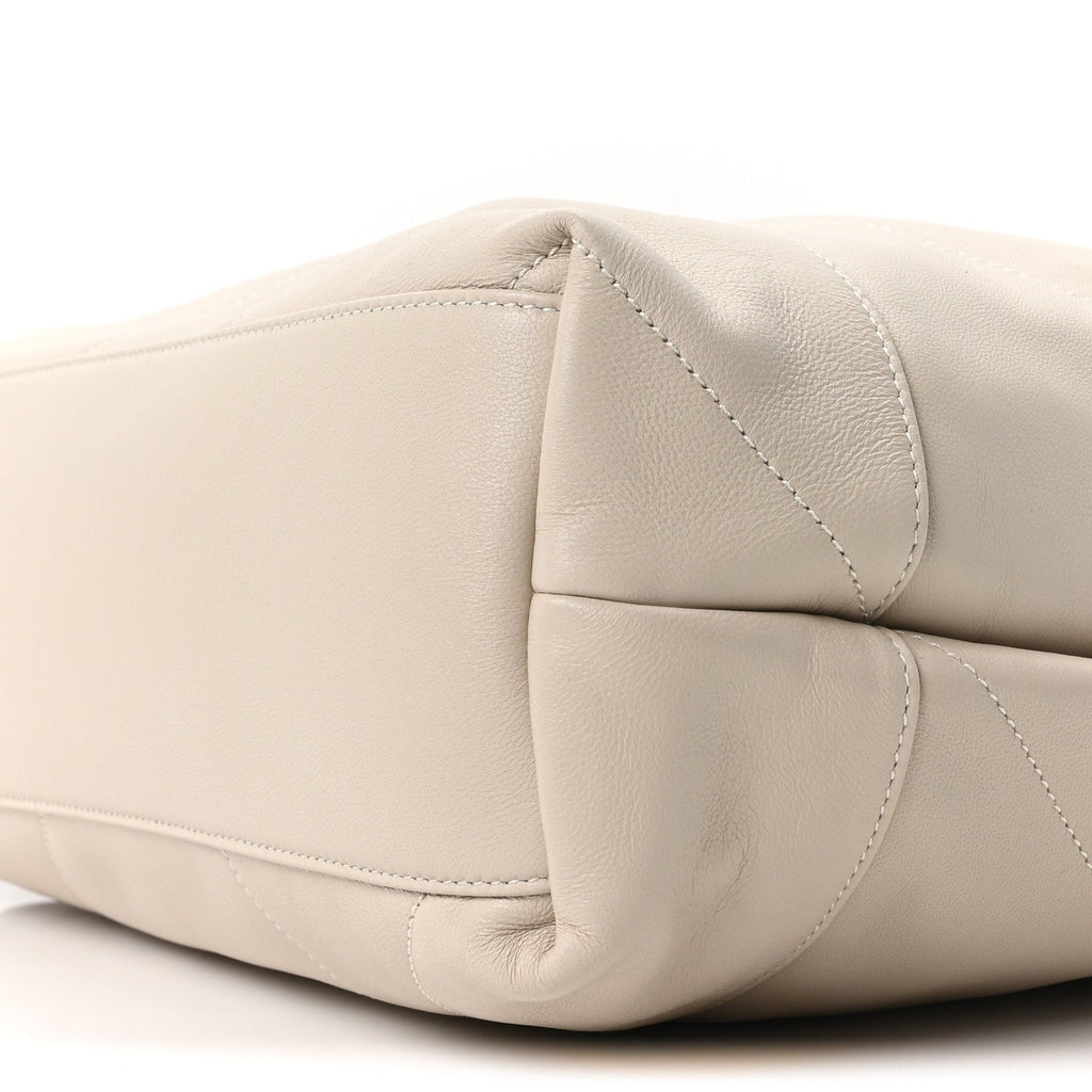 Lambskin Matelasse Monogram Large Jamie 4.3 Pochon Crema Soft