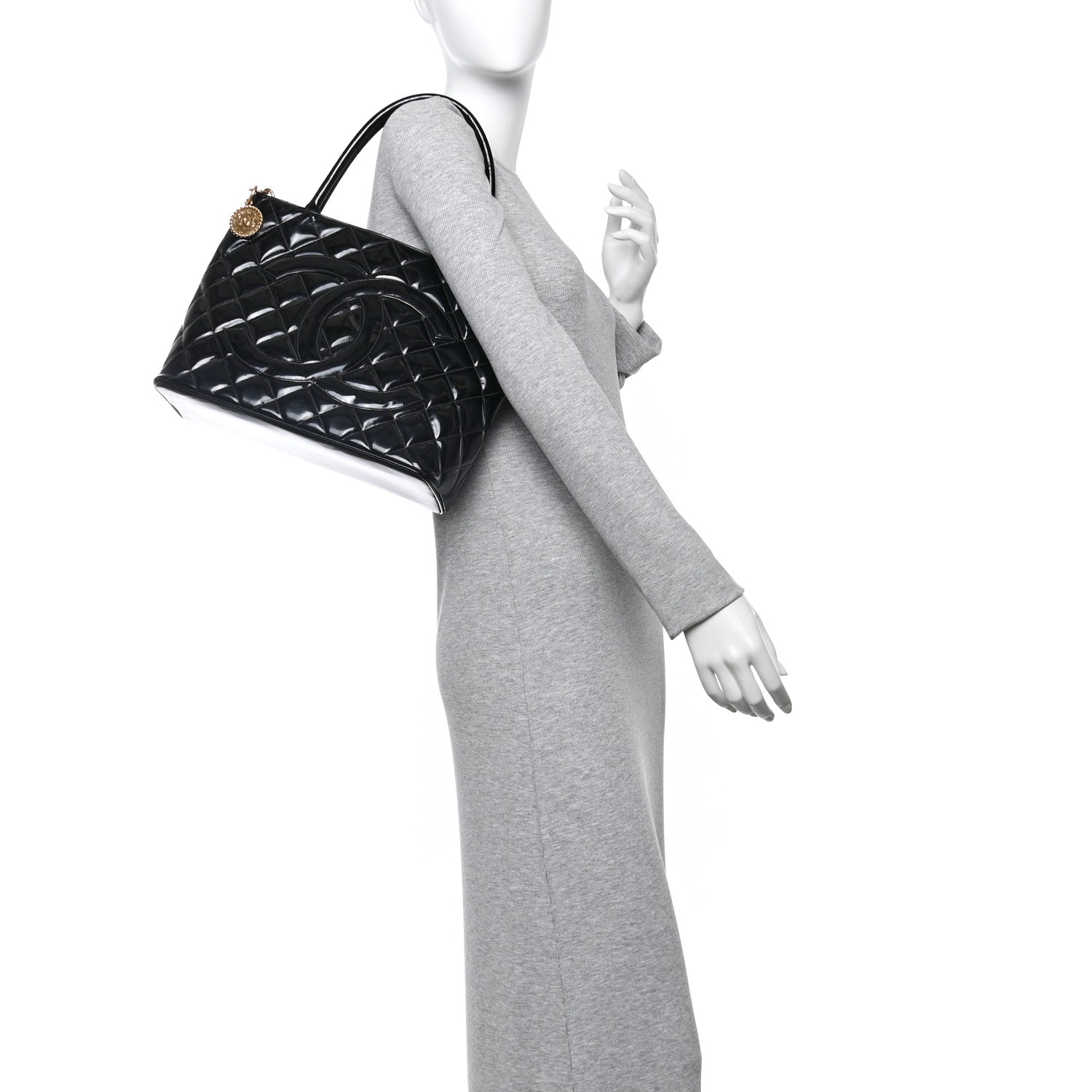 Patent Medallion Tote Black