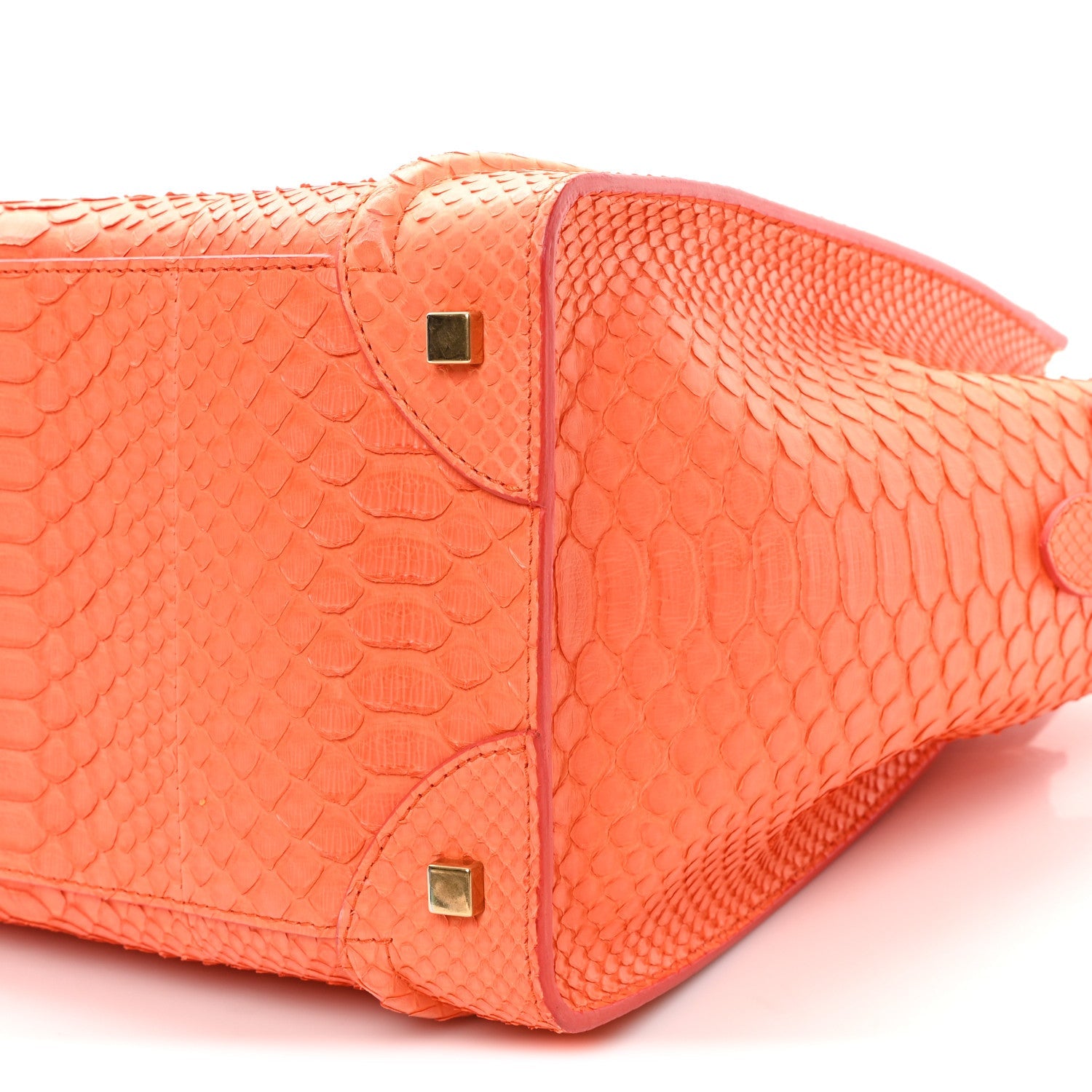 Snakeskin Mini Luggage Orange