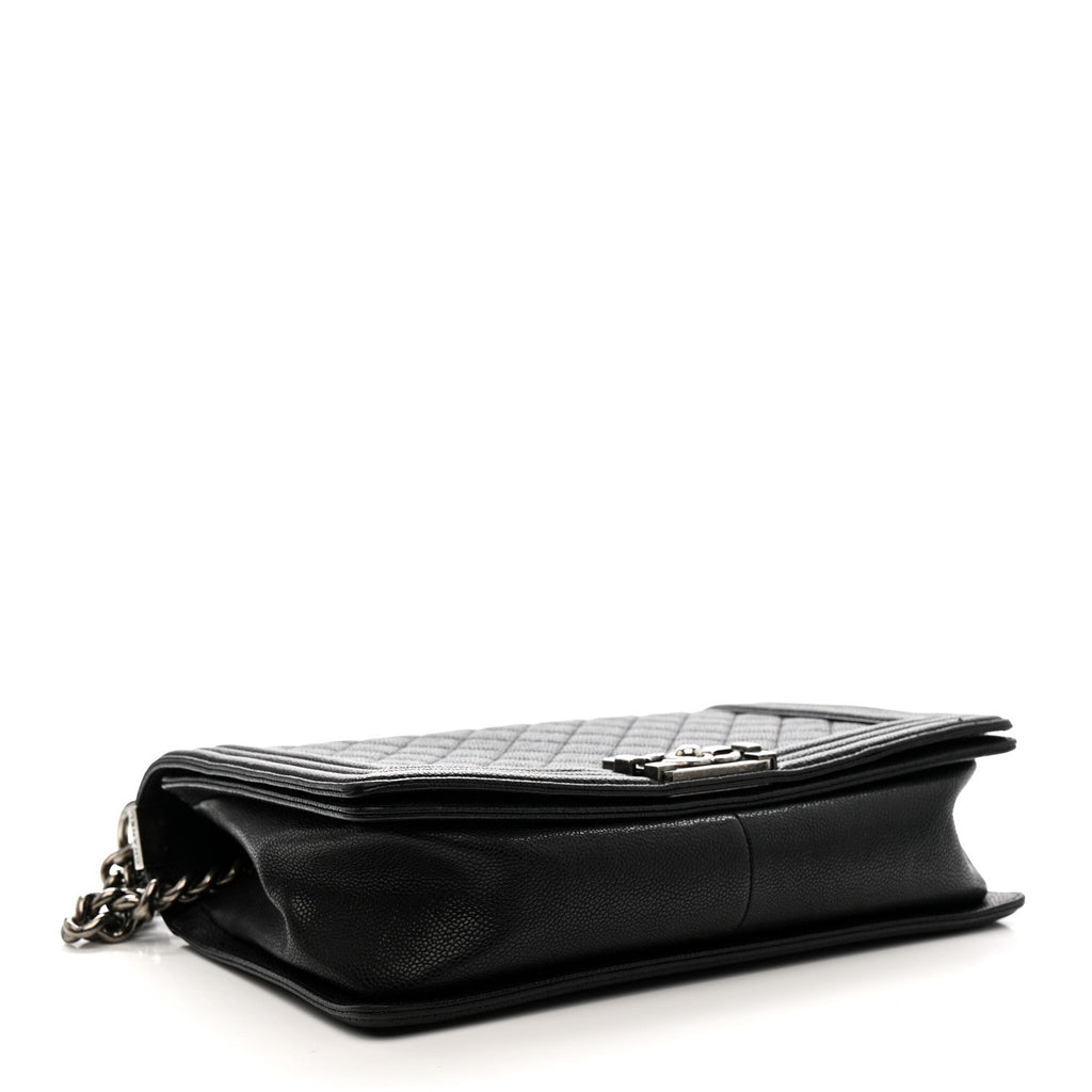 Caviar Quilted New Medium Boy Flap Black