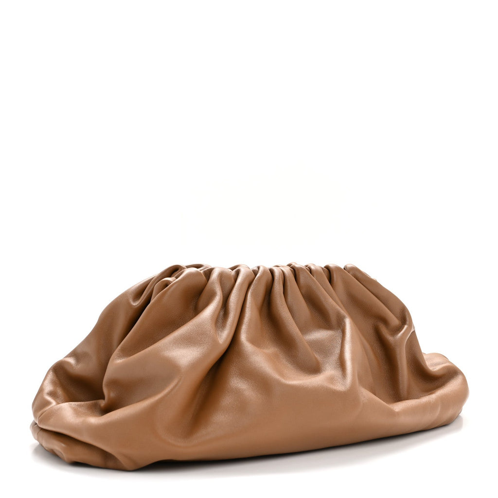 Smooth Butter Calf The Pouch Oversized Clutch Cammello