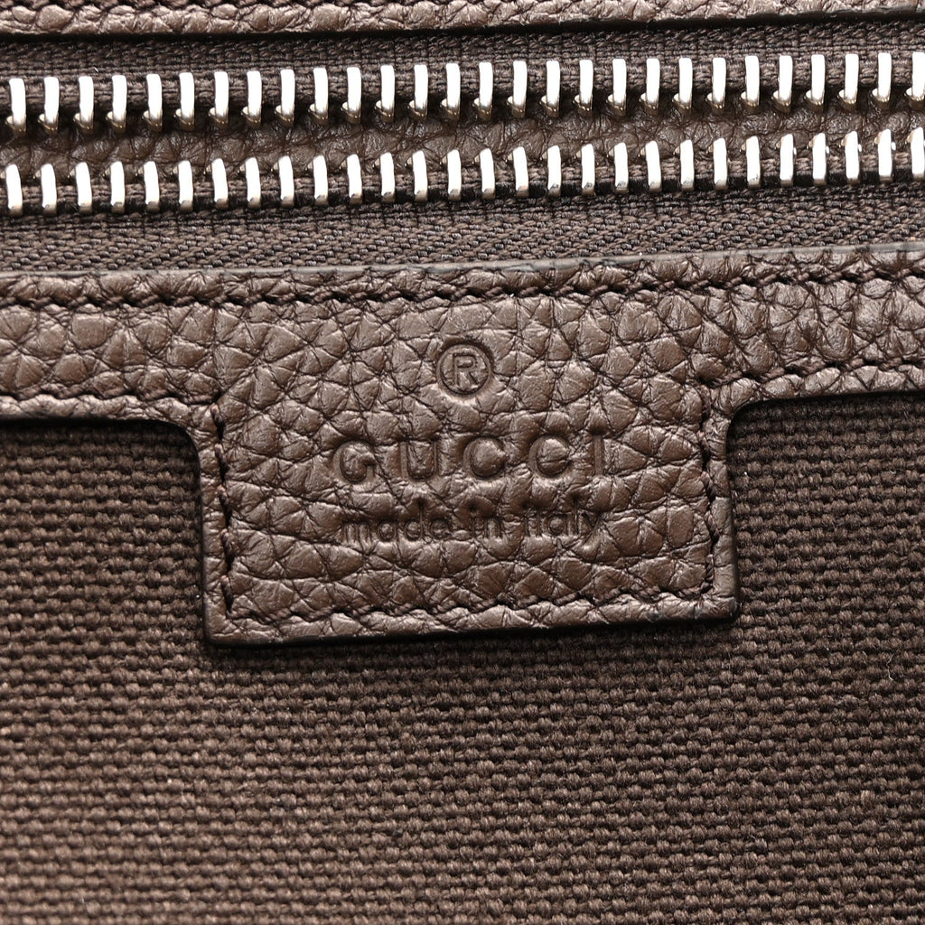 Monogram Calfskin Web Medium B Shoulder Bag Beige Brown