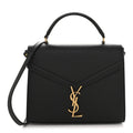 Grain de Poudre Medium Classic Monogram Cassandra Top Handle Black Rouge Legion