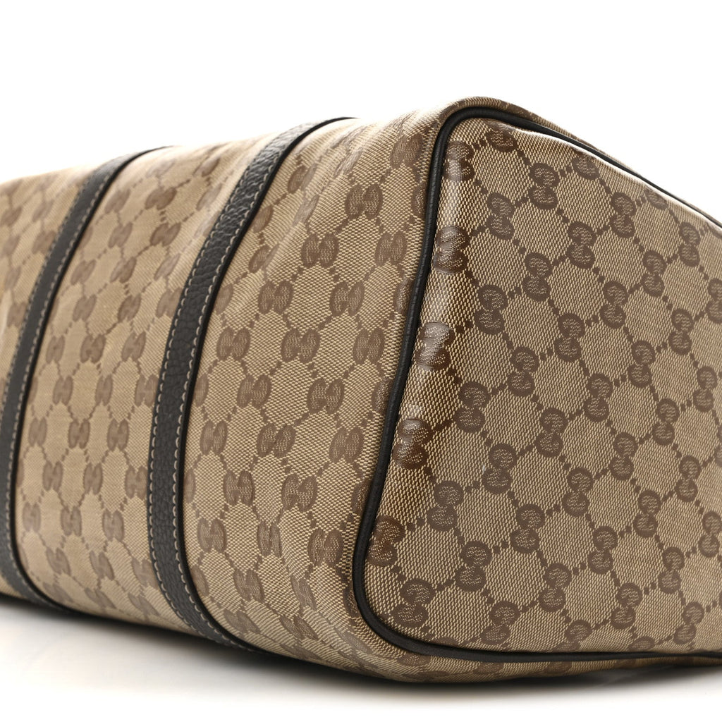 Crystal Monogram Medium Joy Boston Dark Brown