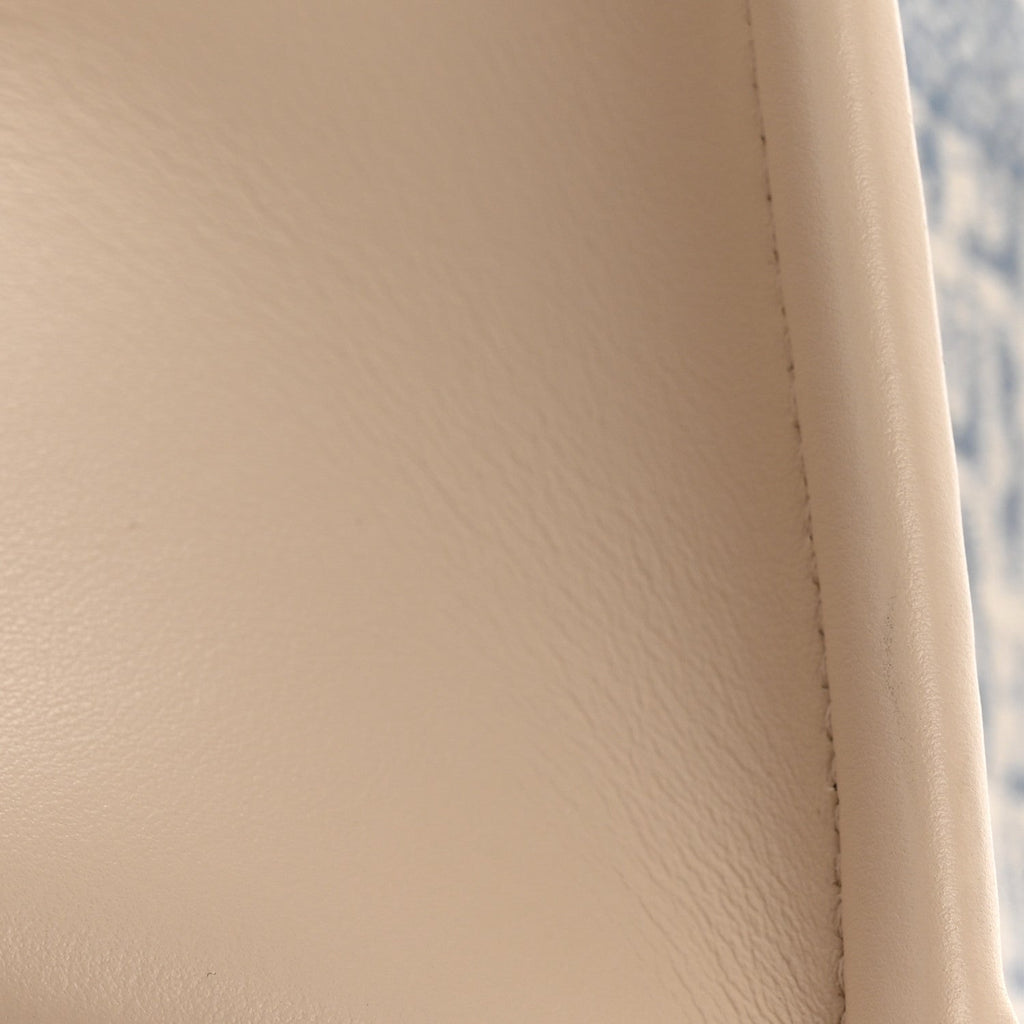 Oblique Chambray Calfskin Small Book Tote With Strap Blue Latte