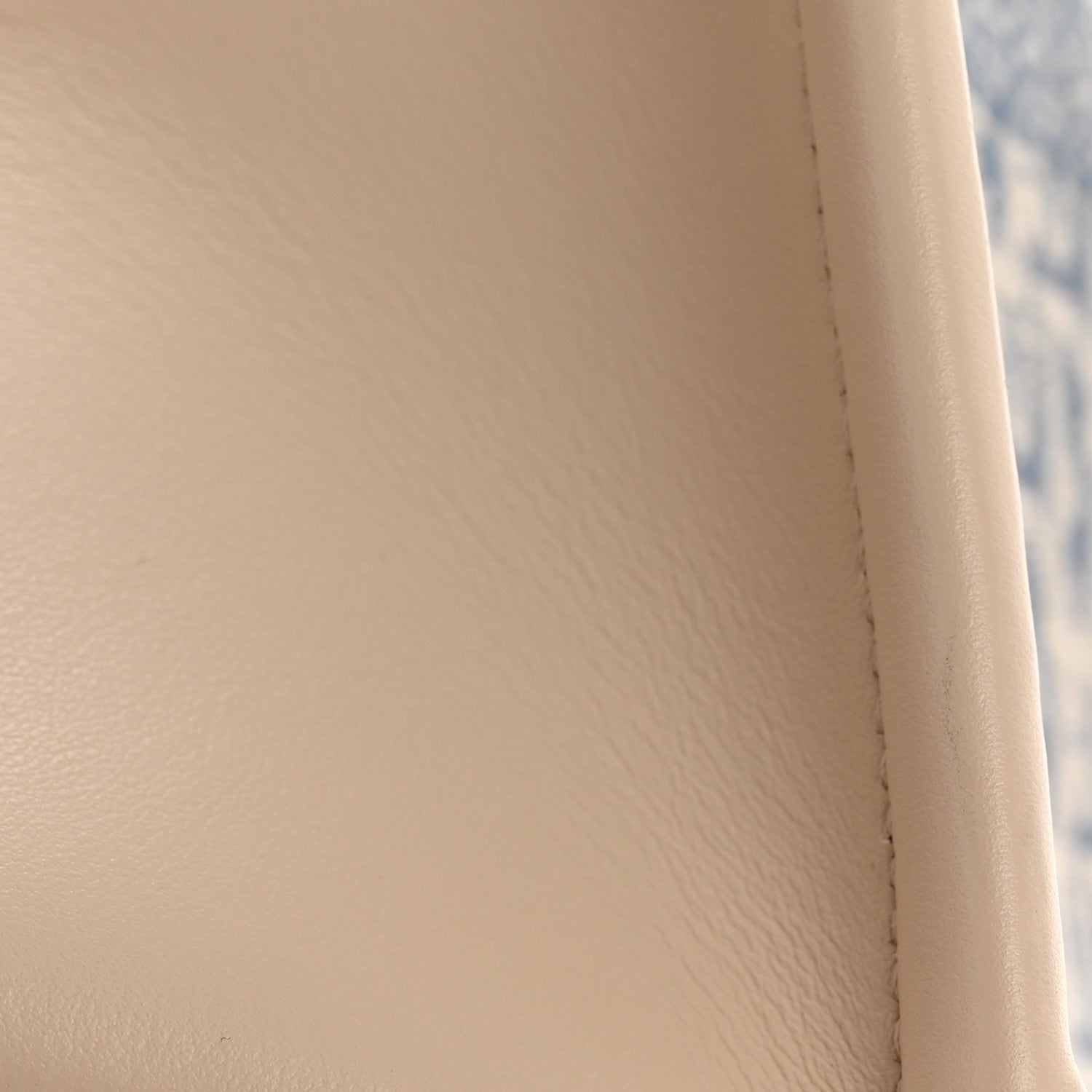 Oblique Chambray Calfskin Small Book Tote With Strap Blue Latte