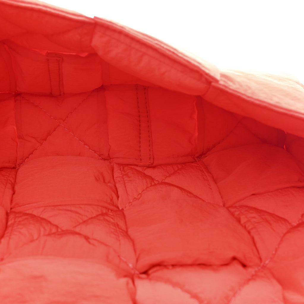 Nylon Intrecciato Padded Tech Cassette Bag Red