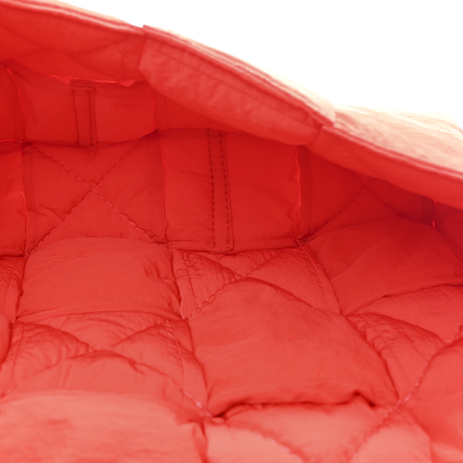 Nylon Intrecciato Padded Tech Cassette Bag Red